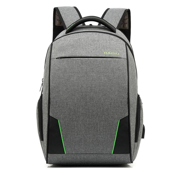 New Large Capacity Anti-Theft 15.6'' Laptop Backpacks Water-Repellent USB Charge Leisure Travel Backpack