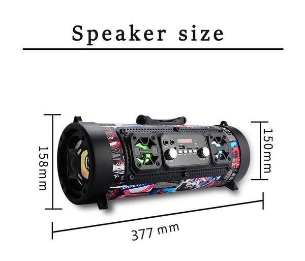 New HIFI Portable Bluetooth Speaker FM Radio 3D Sound Wireless Surround TV Sound Bar Subwoofer With Mic For IOS Android