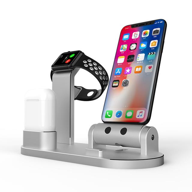 New Charging Dock Stand Holder Station for AirPods Apple Watch iWatch iPhone 11 XS XR X 8 7 6 6S Series