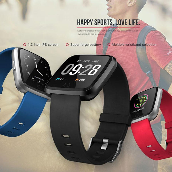 New IP67 Waterproof Fitness Tracker Heart Rate Monitor Blood Pressure Clock Smartwatch For Android iPhone