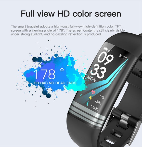 New Fitness Bracelet Blood Pressure Heart Rate Monitor Smart Band Watch Multi-Sport Mode For iPhone Android