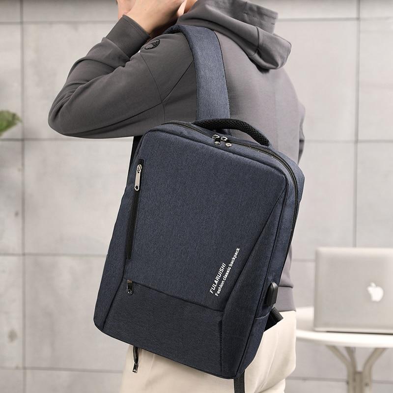 New Multifunctional USB Port Charging Men 15'' Laptop Backpacks Busine
