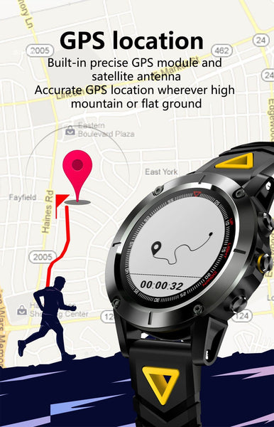 New GPS Compass Transparent Screen IP68 Speedometer Sport Watch Heart Rate Monitor Multi-Sport Fitness Tracker Smartwatch