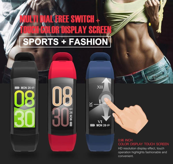New Smart Wristband Watch IP68 Waterproof Pedometer Sport Bracelet GPS Heart Rate Activity Fitness Tracker For iOS Android