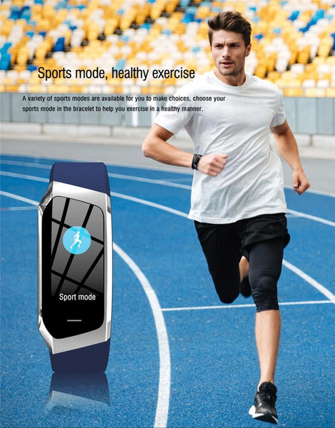 New Smart Band Color Touch Screen IP67 Waterproof Blood Pressure Oxygen Heart Rate Monitor Sport Bracelet