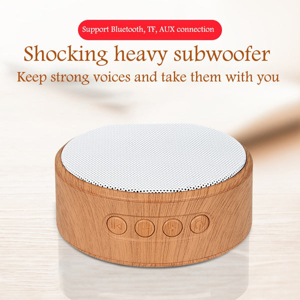 New Wood Grain Wireless Bluetooth Portable Mini Subwoofer Audio Gift Stereo Speaker