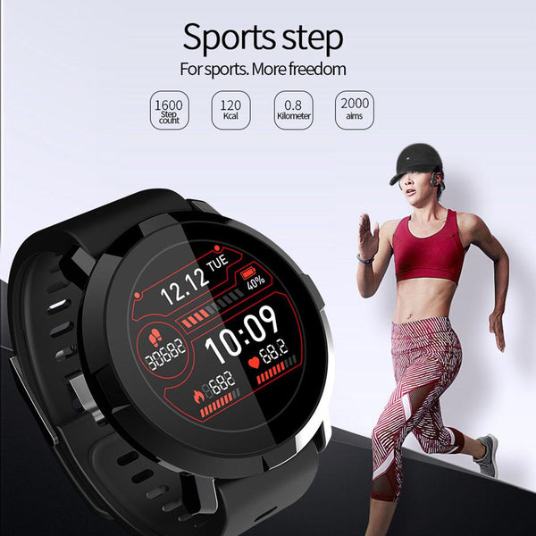 New Smart Watch 1.22'' IPS Round Screen Support Heart Rate Monitor Pedometer Smartwatch for Android iPhone Windows