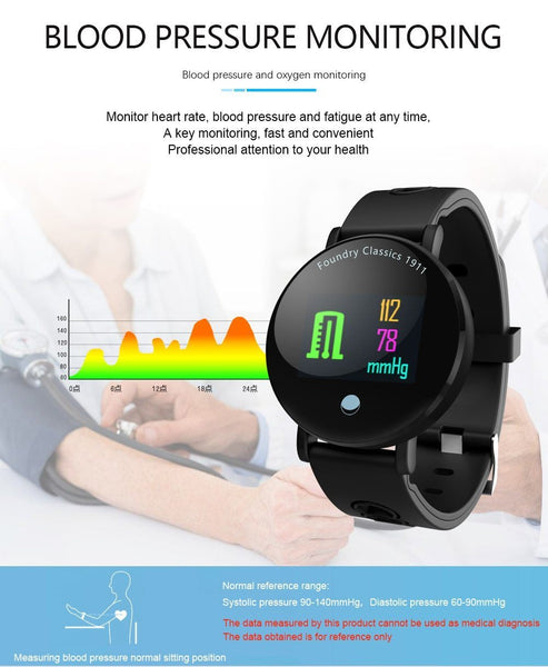 New IP68 Waterproof Bluletooth Fitness Tracker TFT Color Screen Smartwatch For Android IOS