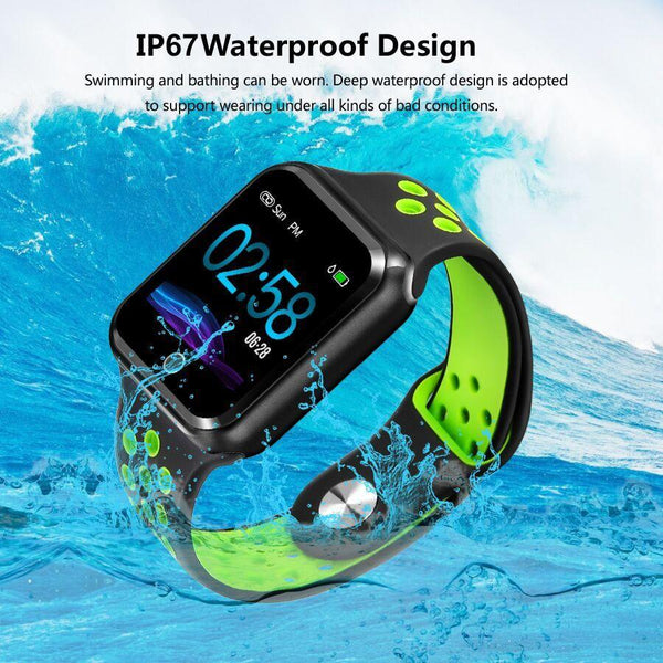 New IP67 Waterproof Sport Fitness Tracker Pedometer Heart Rate Blood Pressure Monitor Smartwatch For iPhone Android