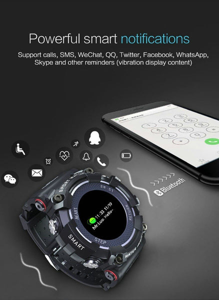 New Color Screen Sport Smart Watch 50 ATM Waterproof Men Heart Rate Monitoring Smartwatch For iPhone Android