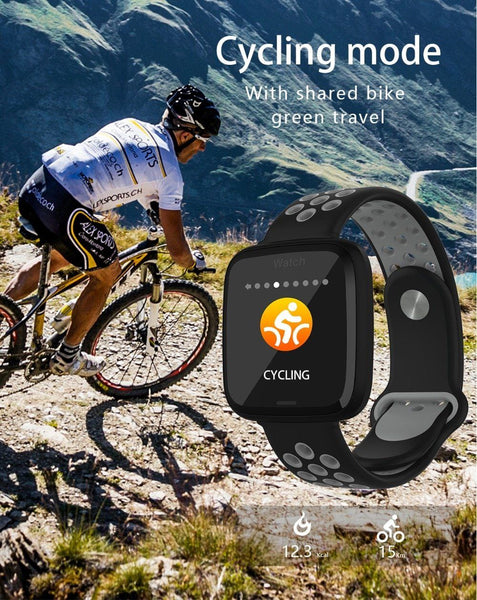 New Smart Watch Waterproof Blood Pressure Heart Rate Monitor Pedometer Cycling Mode Fitness Bracelet Band for IOS Androids