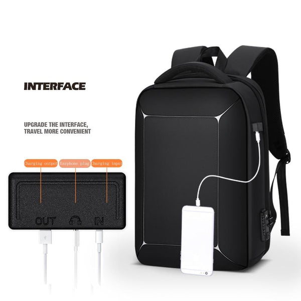 New TSA Lock Anti-Theft Men 15.6 Inch Laptop Backpack USB Charging Business Water-Repellent Casual Travel Backpack