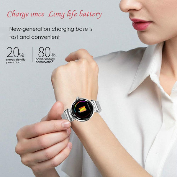 New Luxury Smart Fitness Bracelet Women Blood Pressure Heart Rate Monitoring Wristband Lady Watch