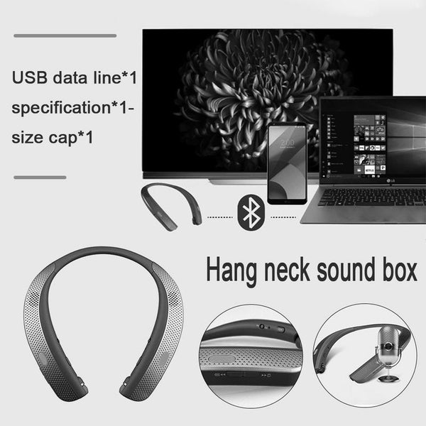 New Creative Neck Hanging Portable Bluetooth Wireless Speaker For Running Travel Exercise