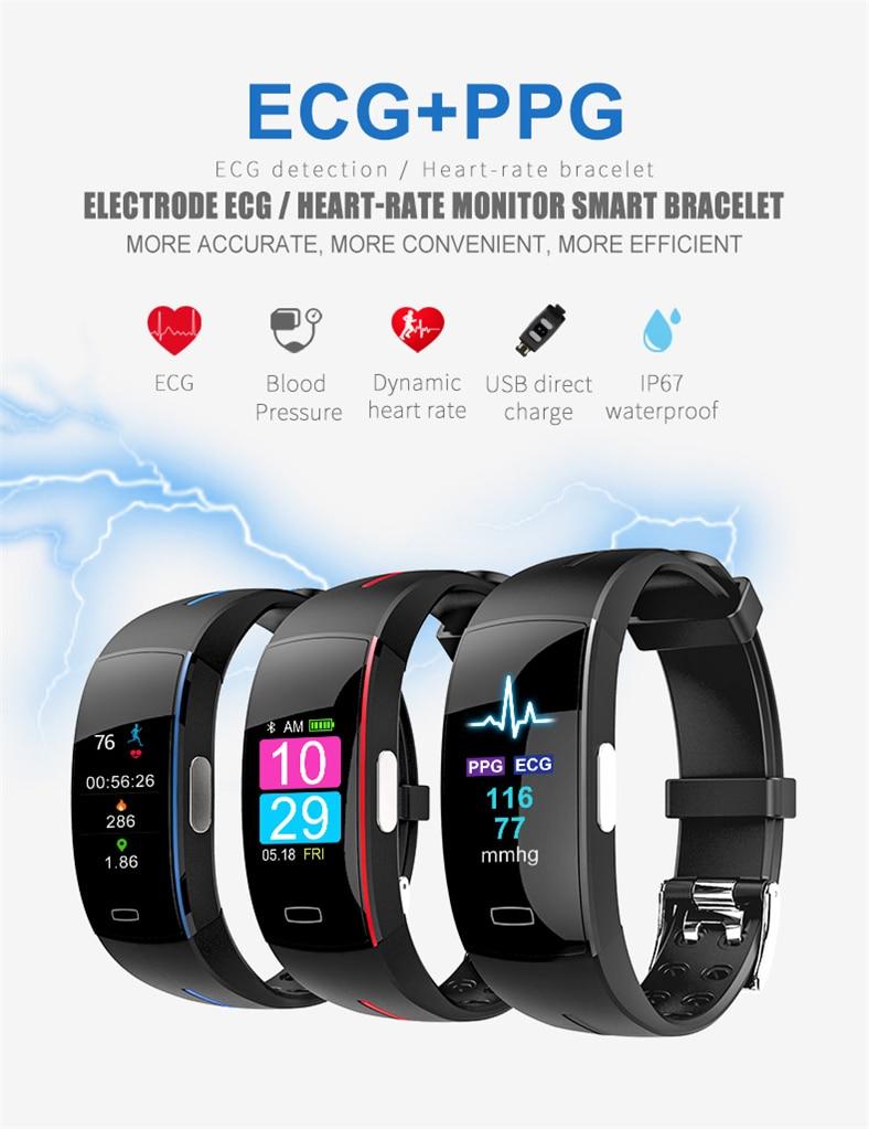 V07 Heart Rate / Blood Pressure Monitor Smart Bracelet-Black