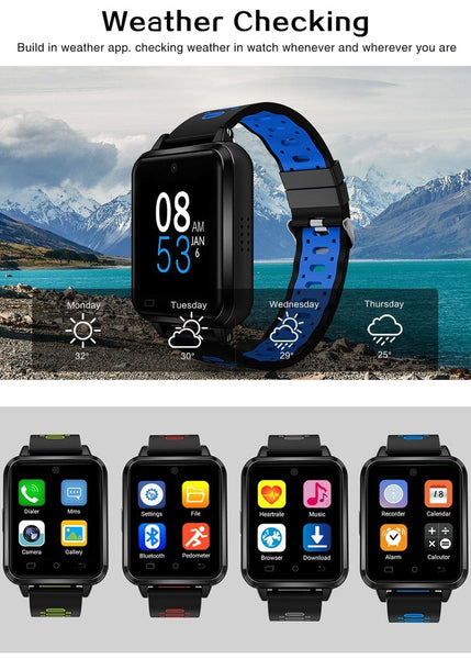 New 4G WIFI Android 6.0 Heart Rate Monitor Fitness Tracker Smartwatch For Men Women iPhone Android