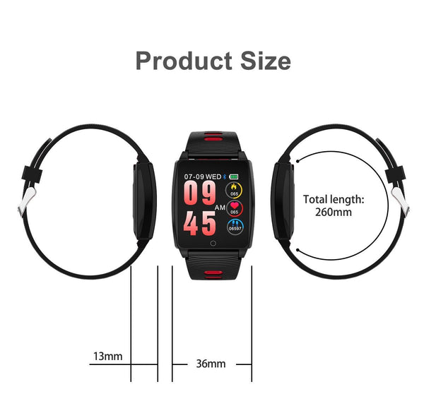 New IPS Large Screen Multi-Sport Fitness Smart Watch Activity Tracker Heart Rate Blood Pressure Wristband For iOS Android