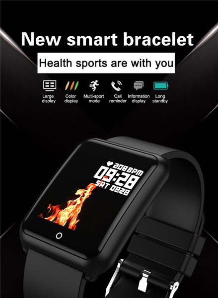 New Heart Rate Fitness Tracker Sport Bluetooth Digital Wrist Smartwatch For iPhone Samsung Xiaomi