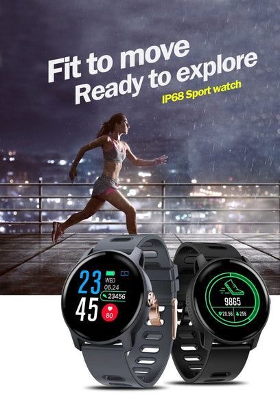 New Bluetooth Sport Smart Watch IP68 waterproof Clock Fitness Tracker Heart Rate Monitor Smartwatch for IOS Android