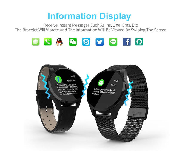New Waterproof Fitness Tracker Smart Watch Heart Rate Blood Pressure Monitor Smartwatch For iPhone Android
