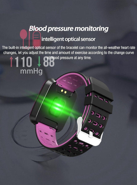 New 1.3'' IPS Big Screen Heart Rate Blood Pressure Monitor Fitness Tracker Smartwatch For iPhone Android
