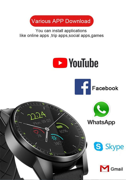 New Android 7.1  IP67 Waterproof GPS 2MP Camera 1.6 Inch AMOLED Screen 4G Smartwatch For iPhone Android