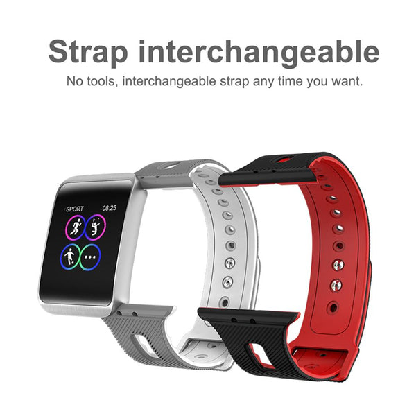New IP67 Heart Rate Blood Pressure Monitoring Touch Screen Smart Bracelet Fitness Tracker Smartwatch For iPhone Android