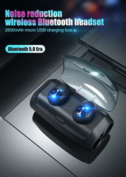 New Wireless Bluetooth Noise Cancelling Earbuds TWS Stereo Earphones With Mic Charging Box