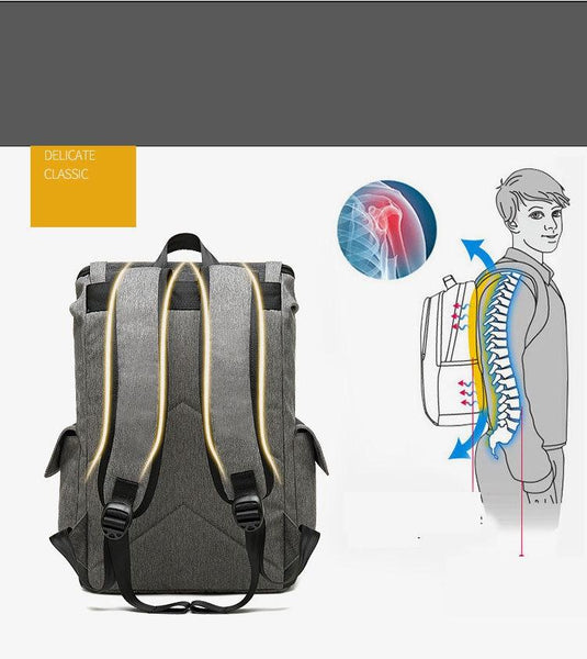 New Multifunction Smart USB Port Charging Backpack Large Capacity Waterproof Laptop Outdoor Rugged School Bag