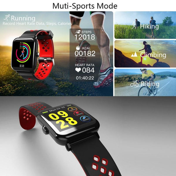 New Bluetooth Sport Watch Color Smart Watch Waterproof Heart Rate Sleep Monitor For iOS Android