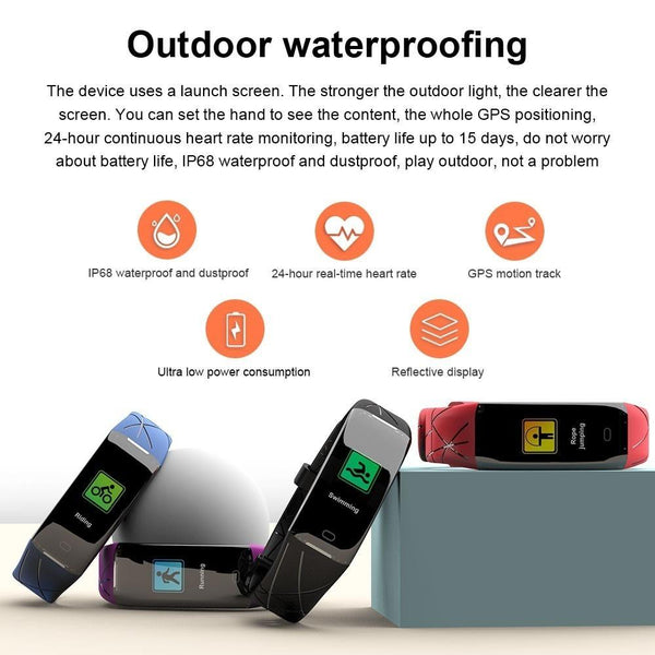 New Sport Smart Bracelet Heart Rate Monitor Color Screen IP67 Waterproof Fitness Tracker Smart Band For iOS Android