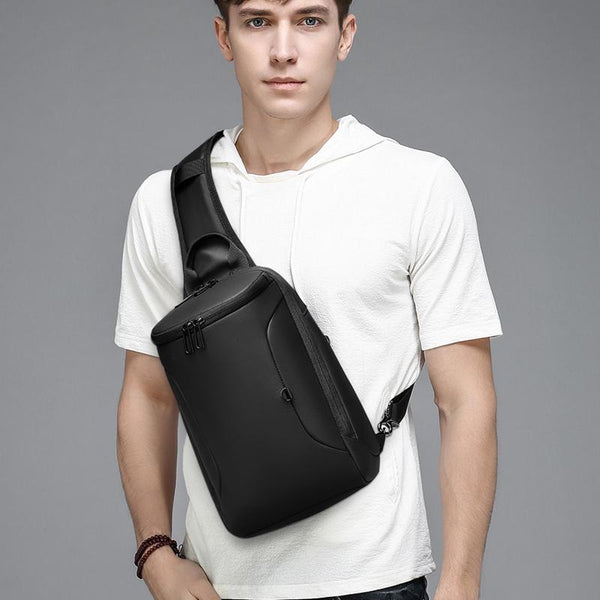 New 9.7" Capacity Cross-Body Chest USB Charging Water Repellent Shoulder Messenger Bag For Tablets iPad