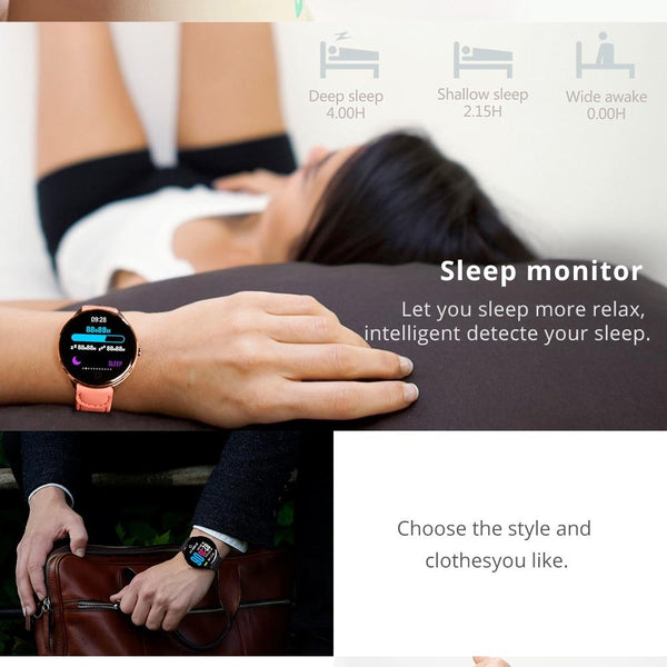 New Splash-Proof Toughened glass Smart Band Fashion Fitness Tracker Blood Oxygen Smartwatch For Men Women