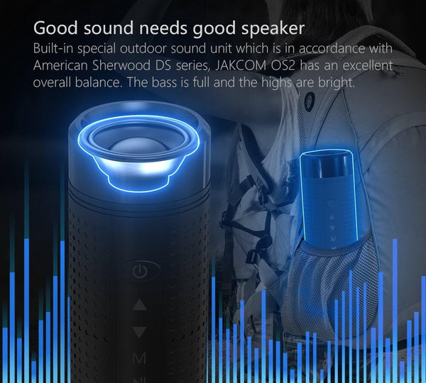 New 5200mAh Outdoor Wireless Bluetooth Waterproof Bicycle Portable Subwoofer Bass Speakers With LED Light Power Bank