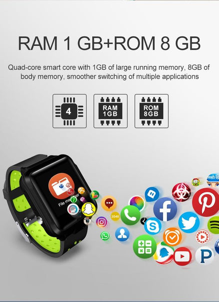 New 4G Android GPS Quad Core Bluetooth Wifi Sport Smartwatch With Camera For iPhone Android