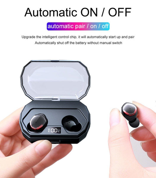 New Wireless Stereo Bluetooth 5.0 In-Ear Earbuds HIFI Sound With 2000mAh Charging Box For IOS Android