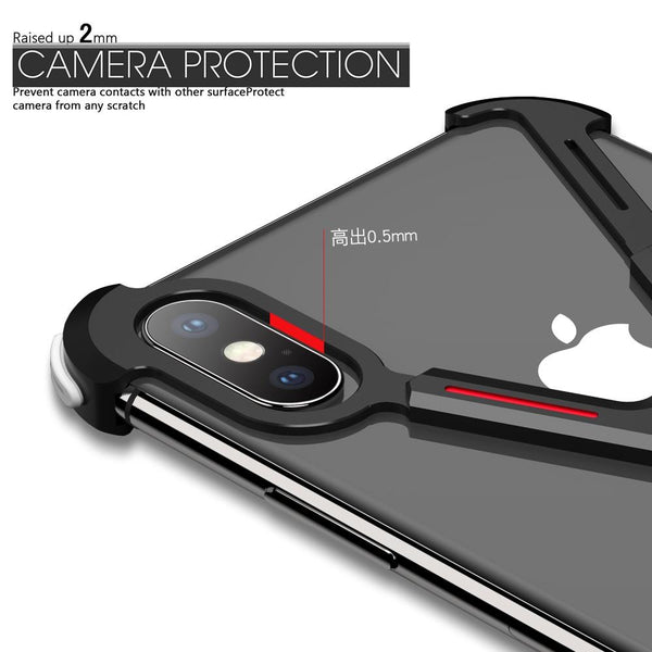 New Ultra Slim Luxury X Shape Metallic Shockproof Shell Bumper Case For iPhone X XR XS MAX