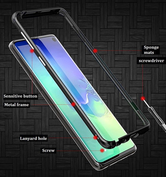 New Luxury Coque Shockproof Metal Aluminum Frame Bumper Case For Samsung Galaxy S10 Lite S10e