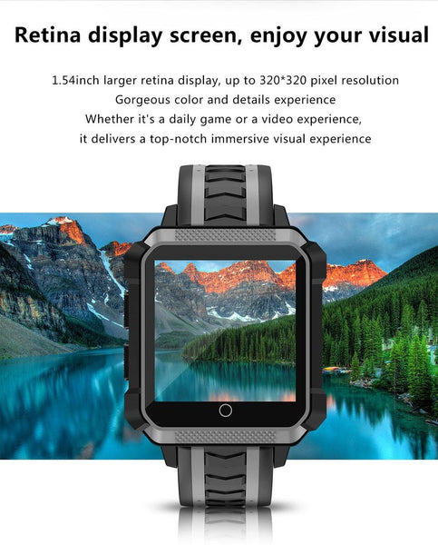 New Rugged Outdoor Waterproof GPS Android Wear 4G WIFI Bluetooth Sport Smartwatch For Android iPhone