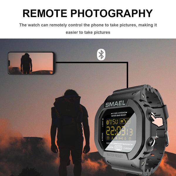 New Waterproof Rugged Sport Pedometer Digital Fitness Tracker Smartwatch For iPhone Android
