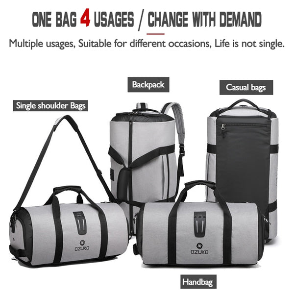 New Suit Storage Large Capacity Travel Hand Bag Multifunction Water Repellant Mochila Backpack With Shoe Pocket