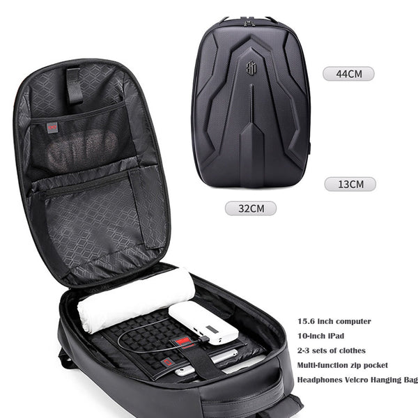 New 17 Inch Hard Shell Laptop Multi-Functional Travel Outdoor Anti-Theft USB Port Backpack