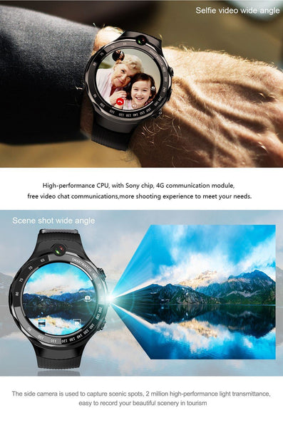 New 4G WIFI AMOLED Clock Screen Fitness Tracker Pedometer Sport Digital GPS Smartwatch For iPhone Android