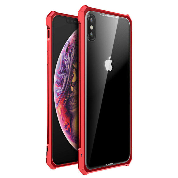 New Luxury Ultra Slim Hard Phone Case Aluminum Metal Bumper Cover Shock-Resistant Coque Case for iPhone 11 Pro Max XS XR X 8 7 Series