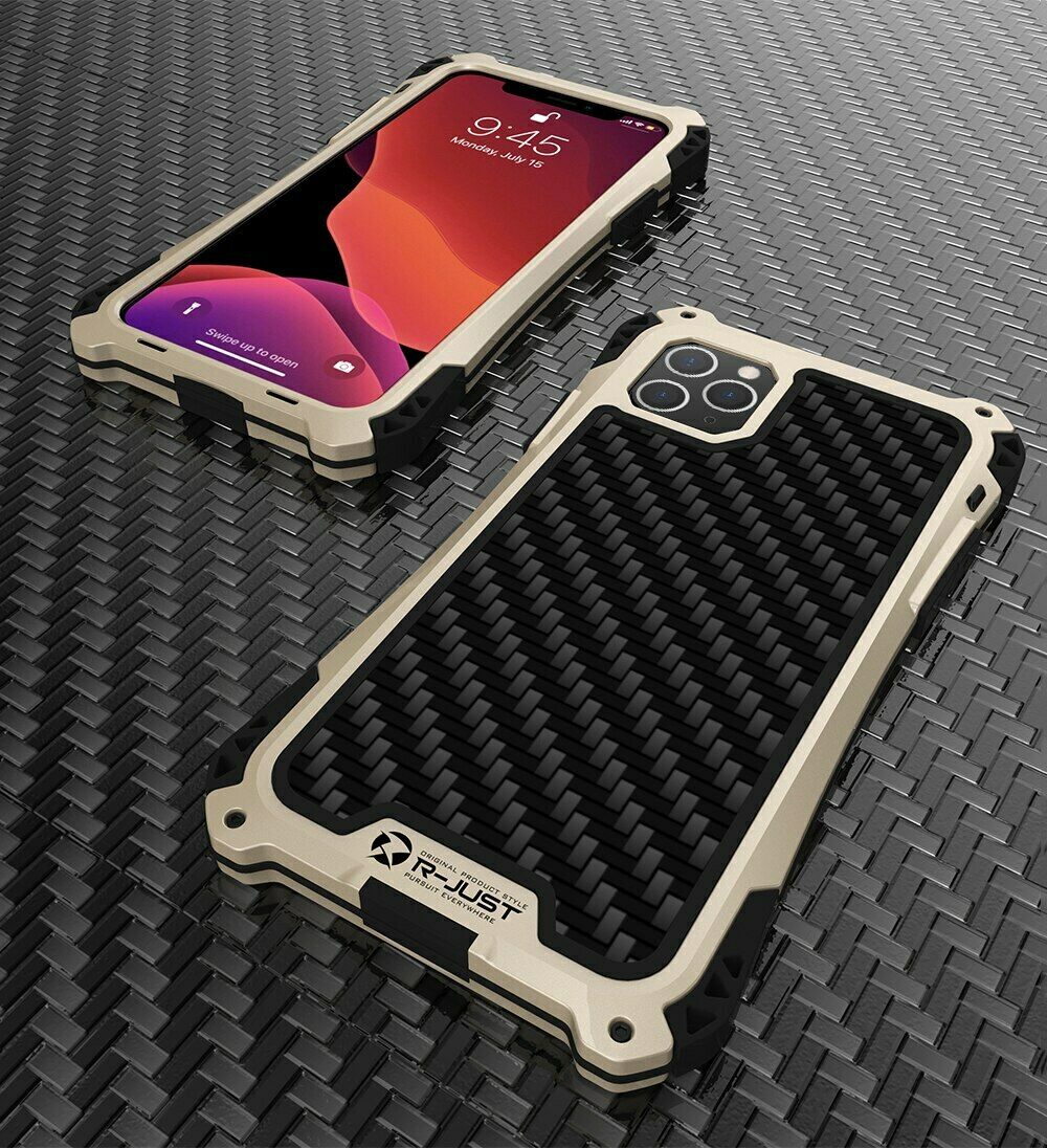 New Carbon Fiber Suited Outdoor Shockproof Alloy Case Cover for iPhone