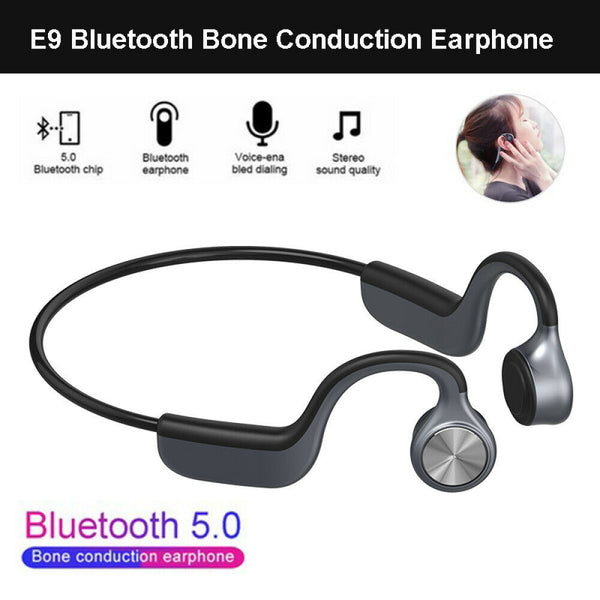 New Bluetooth BT 5.0 Wireless Bone Conduction Binaural Stereo Noise Reduction HD Headset Earphone